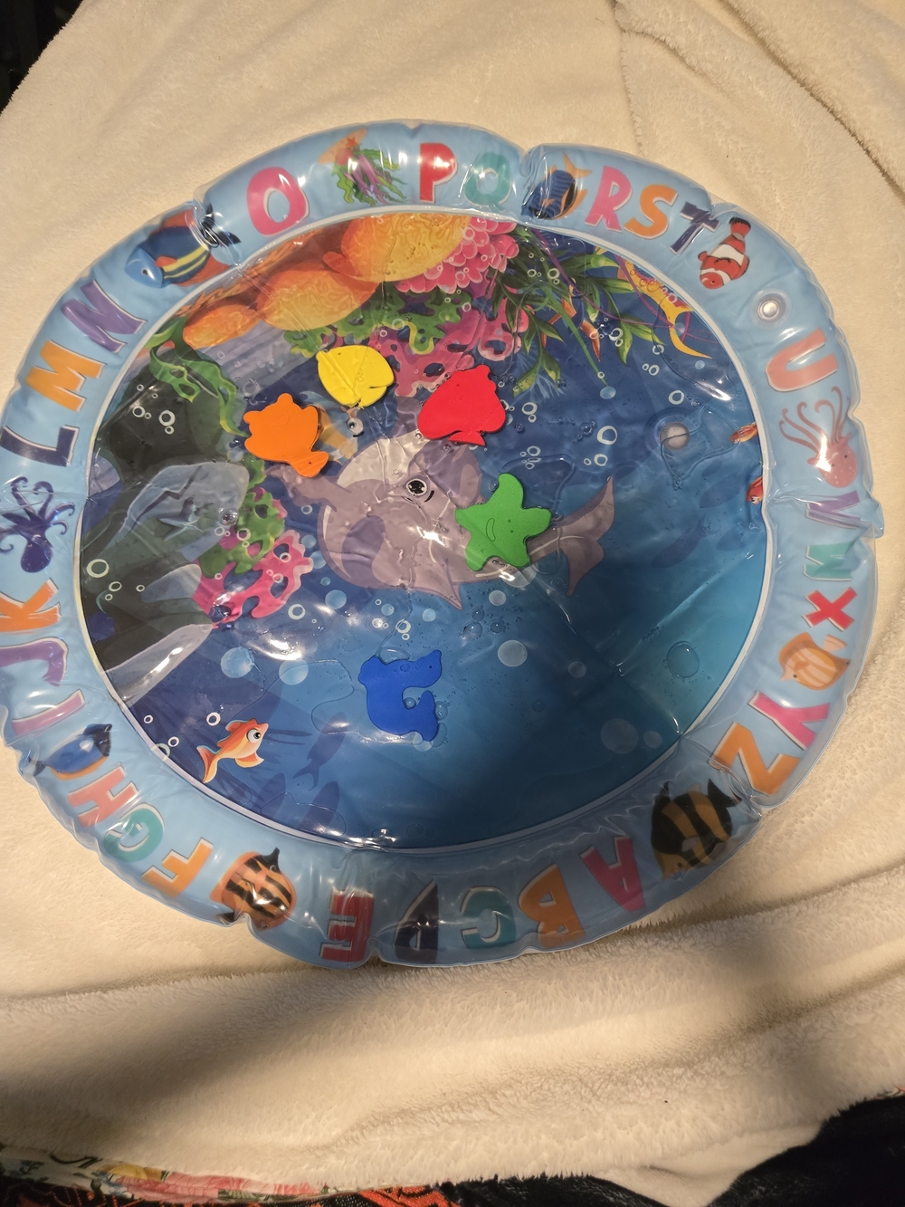Kids Inflatable Water Play Mat - Blue Ocean Alphabet